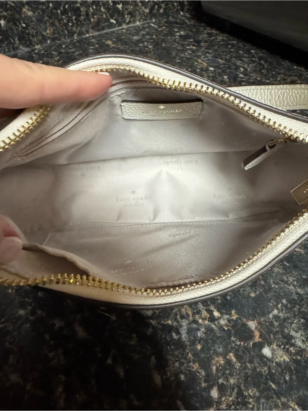 Kate Spade Kayla Small Convertible Shoulder Crossbody Bag Meringue Pebbled